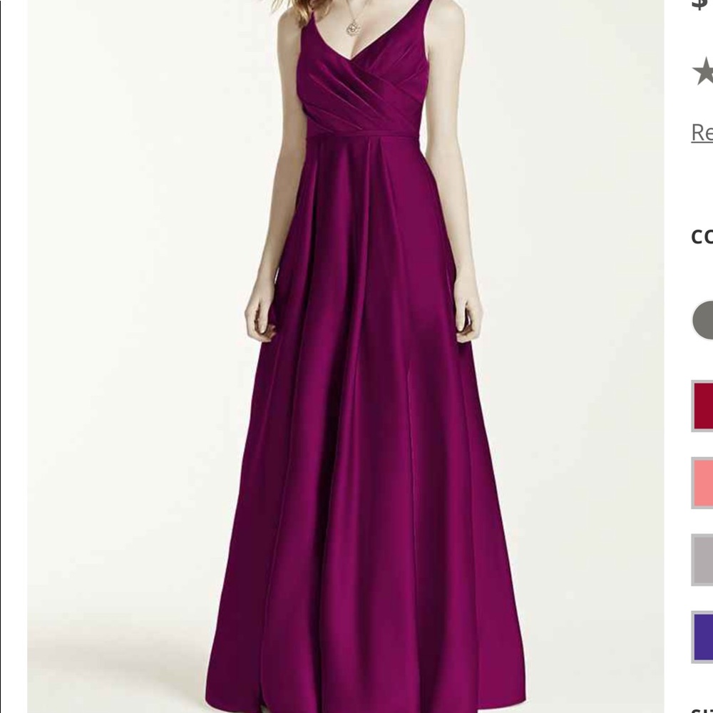 🆕 David’s Bridal purple pink pleated ball gown- 8 - Picture 1 of 6